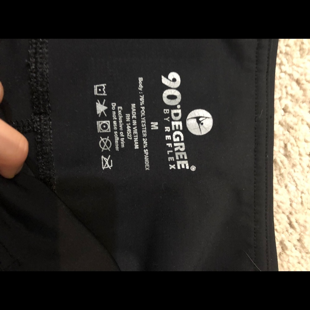 90 degree by reflex black ripped leggings size med